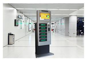 China Patent Design Cell Phone Charging Stations , Mobile Phone Charging Kiosk with Wifi wholesale