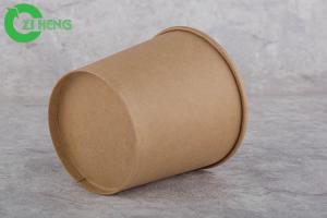 China Hotel Disposable Soup Cups With Lids , 12 Oz Paper Cups For Ice Cream wholesale
