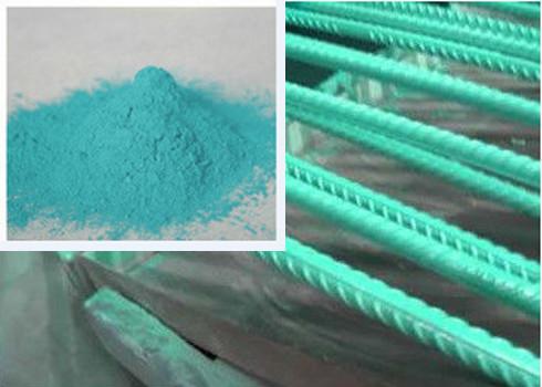 Quality Metallic Green Rebar Epoxy Coating Penetration Resistance Less Funnelled for sale