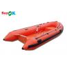 12.8ft 390cm Red PVC Inflatable Boats With Outboard Motor for sale