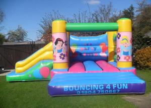 China Lovely Snow White Princess Moon Bounce Slide Combo With 0.55mm PVC wholesale