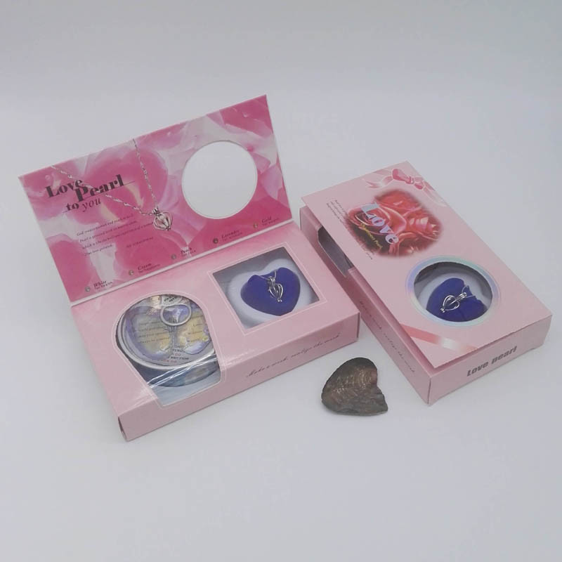 DIY Freshwater Pearl Jewelry Gift Love Pearl Necklace Set Oyster Drop Pendant Prefect Gifts