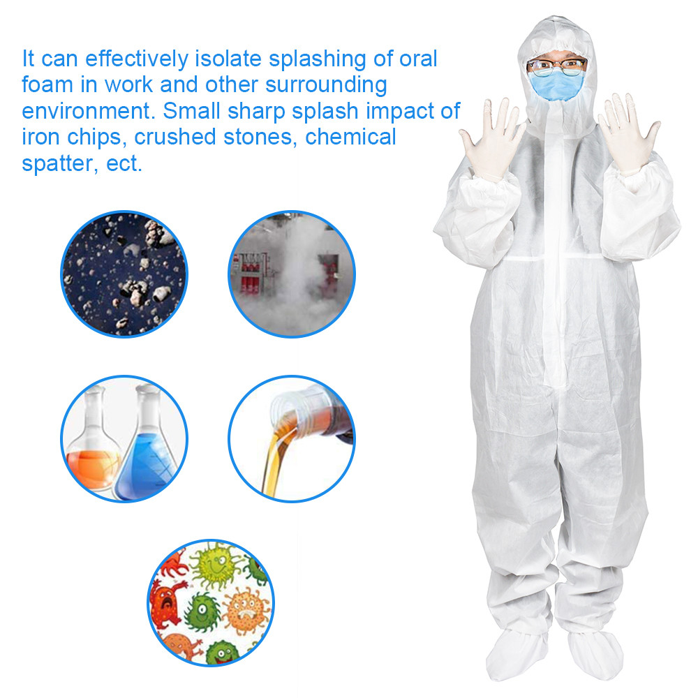 White Non Woven Hospital Protective Isolation Clothing