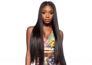 China Natural Straight Real Hair Colored Hair Wigs , Full Lace Front Wigs For Black Women wholesale