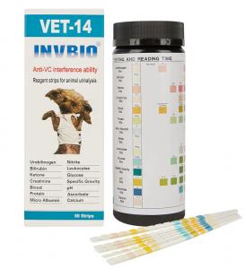 China Brand INVBIO Fast Delivery VET Pet Urine Test Strips 14 Parameters Super Market wholesale