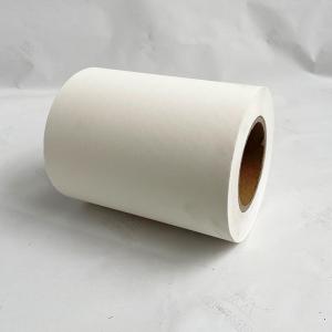 China Semi Glossy Paper Adhesive Labels With Hot Melt Glue 60g White Glassine Paper on sale