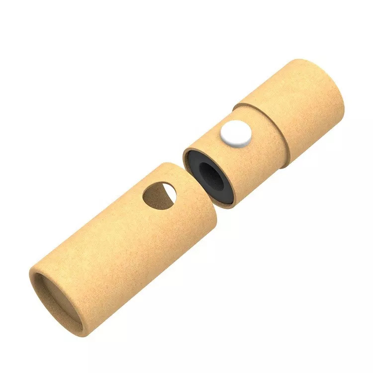 Custom Kraft Cardboard Vape Tube Paper Container With Child Proof Button