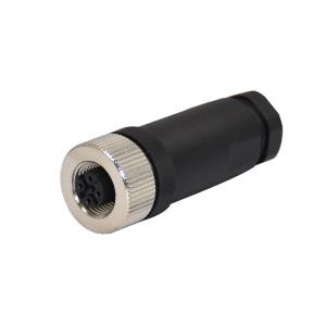 China Sensor M12 A Code Male or femle Assembly Plug Plastic Case Waterproof Connector PA66 Black 4A on sale