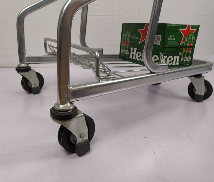 German Style 125L Grocery Trolly Cart Foldable Shopping Trolley With Elevator Wheels