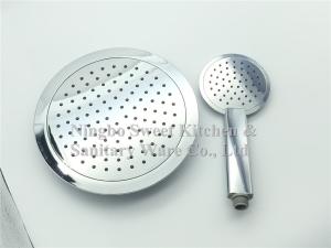 China Hot sell Double face single function Chrome plating round shower head hand shower set water saving rain shower kit on sale