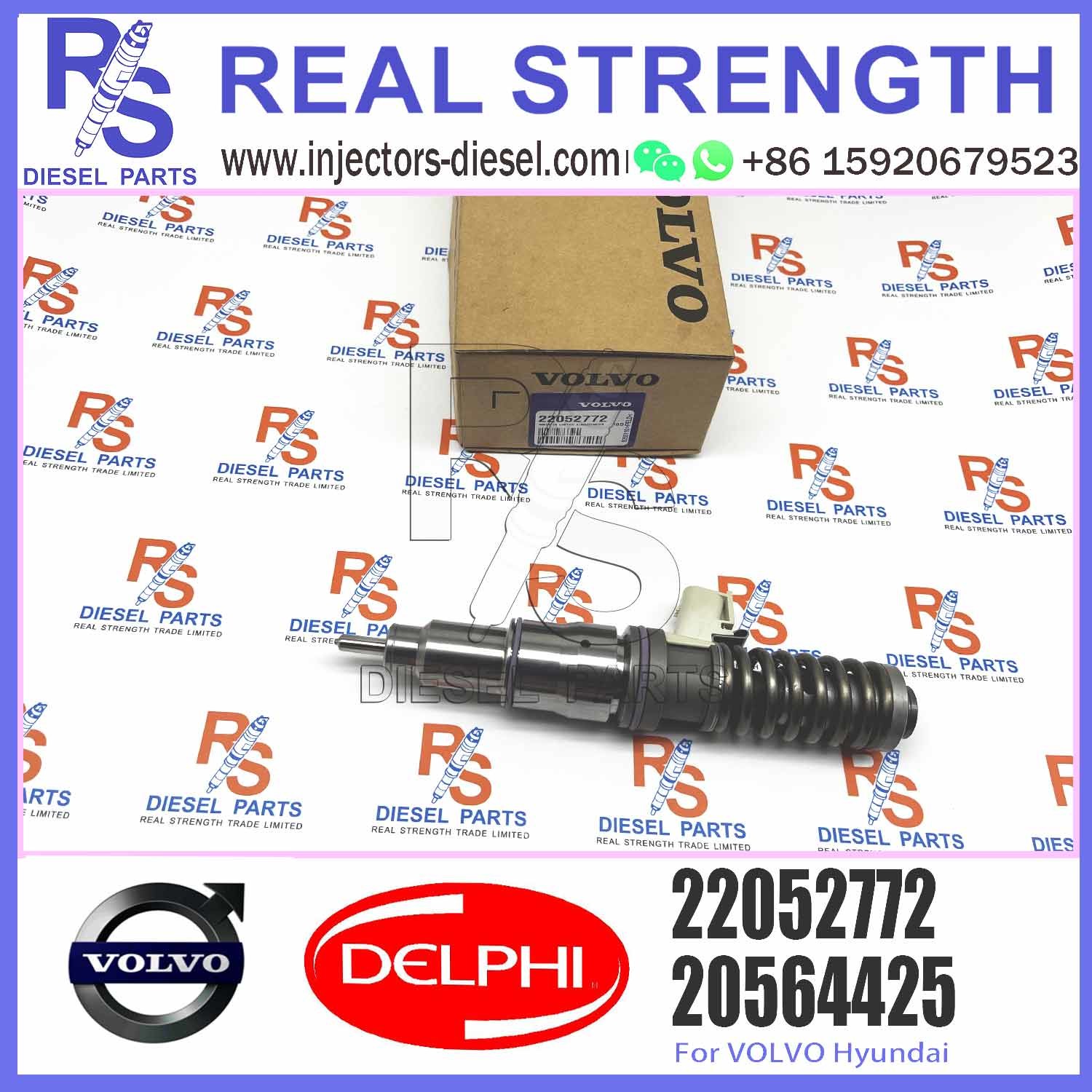 Diesel Fuel Injector 22717955 BEBE5L08101 BEBE5L08001 22052772 E3.5 for V-O-L-V MD16 EURO 6