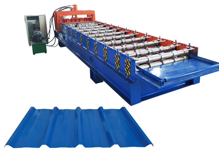 Automatic 840 Glazed Tile Roll Forming Machine 300 H Steel Frame Customized Color