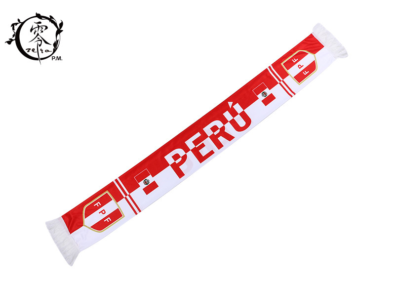 World Cup Fleece Peru Sublimation Scarf Arsenal Soccer Digital Print