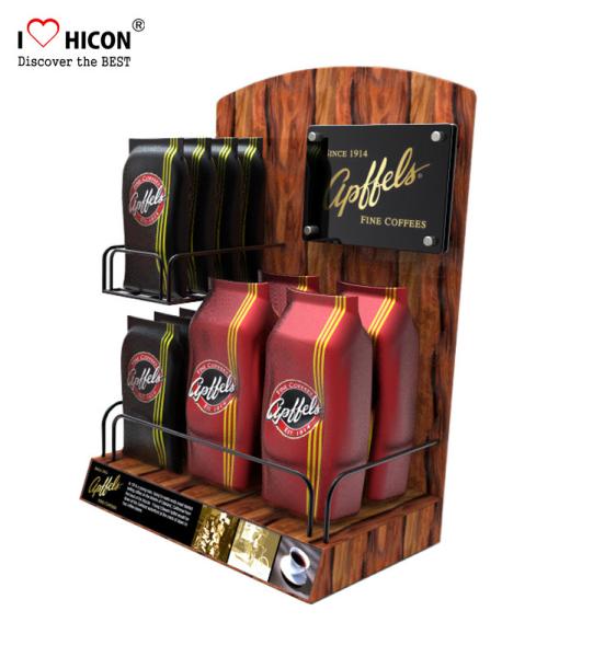Lure Clients Counter Display Racks Coffee Bag Promotional Retail Food Display
