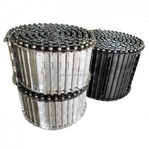 China Cnc Machine Steel Scraps Chips Stainless Steel Conveyor Belt Hinged Metal Belts on sale