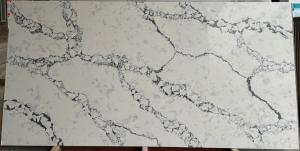 China NSF Granite Quartz Stone Benchtop Kitchen 8mm Thick Snow White Quartz Island Top Faux Stone Siding Panels wholesale