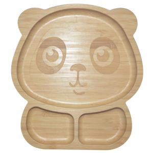 China Eco Friendly Tableware Bamboo Silicone Baby Plate Divided Suction Plate BPA Free on sale