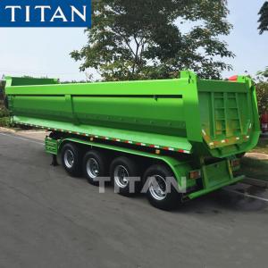 China TITAN 70 Ton Capacity Tipper Semi Trailer/4 Axles Dumper Semi-Trailer wholesale