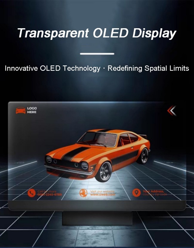 Touch OLED Transparent Screen Cutting Edge Display Science Technology Exhibitions Charm Suitable in Stock