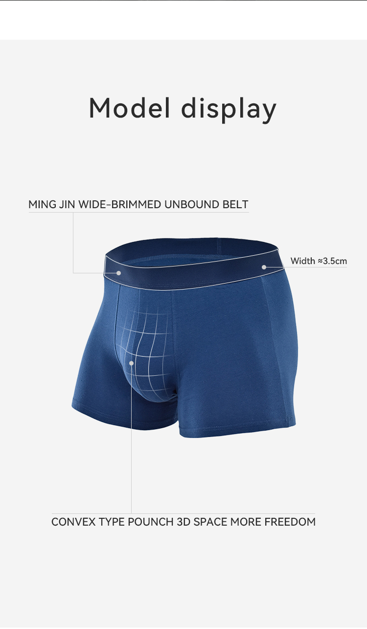 Knitted Men Boxer Shorts Breathable Soft Boxers Male Cotton Underwear