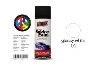 China Glossy White Color Removable Rubber Spray Paint For Metal / Plastic APK-8201-2 wholesale