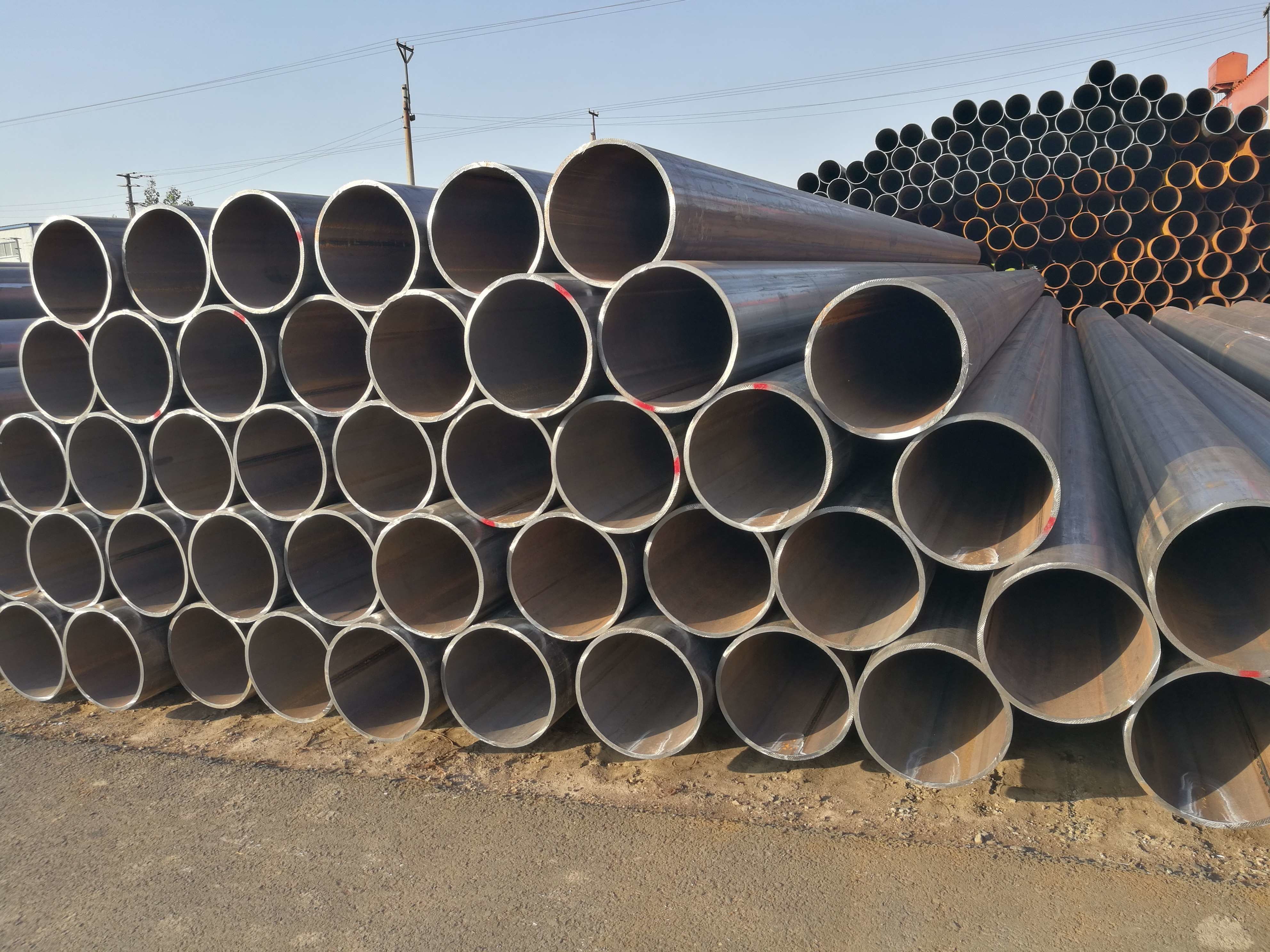 DIN 30670 S235JR ERW Black Steel Pipe For Pressure Purposes