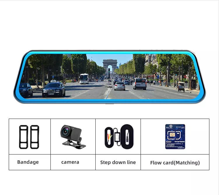 10 Inch Car DVR Camera Night Vision Motion Detection Dash Cam 1440P