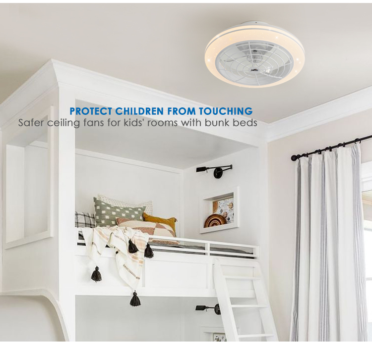 Compact Size DC Motor Ceiling Fan with Remote Control 1stshine and Color Temperature