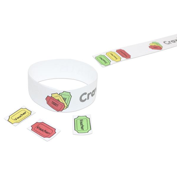 Quality Unique Tyvek Security Wristbands For Events Water Resistant Synthetic for sale