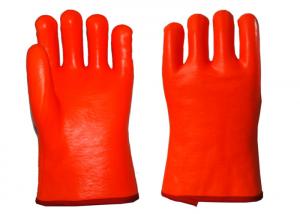China 3 Layers Liner PVC Coated Work Gloves , Thermal Waterproof Gloves Smooth Finished wholesale