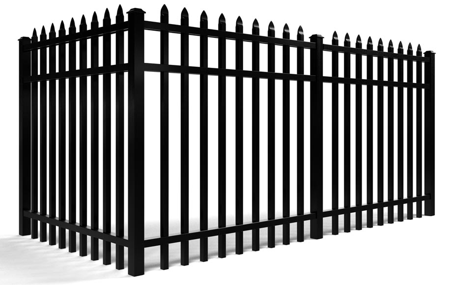 Crimped Spear Security Garrison Fencing Panels 2.1mx2.4m Rails 40mm 45mm Australia Standard Stain 80 microns powder
