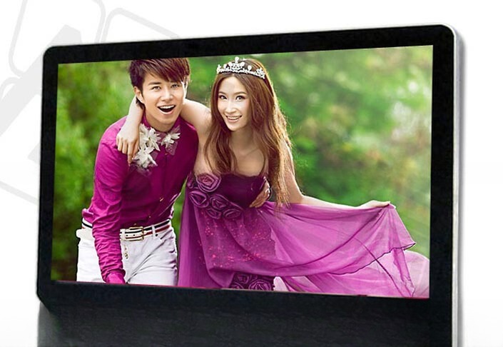 27 inch digital advertising totem LCD poster with split display function