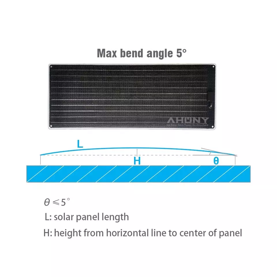 50w Walk On Semi Rigid Solar Panels Saltwater Proof Marine Solar Panel Kit