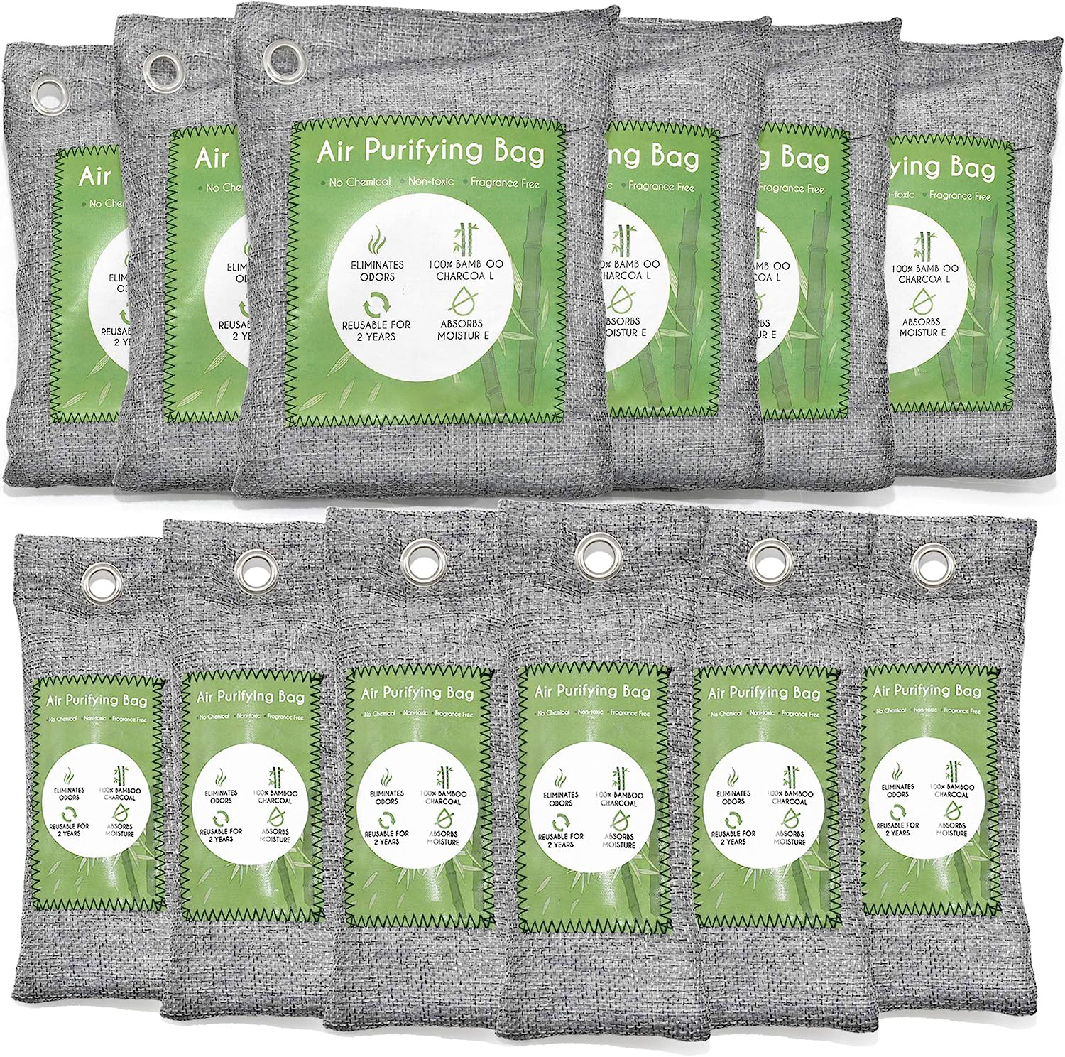 Activated Bamboo Charcoal Air Purifying Bag for Home Office Bedroom Lobby Hotel Solid