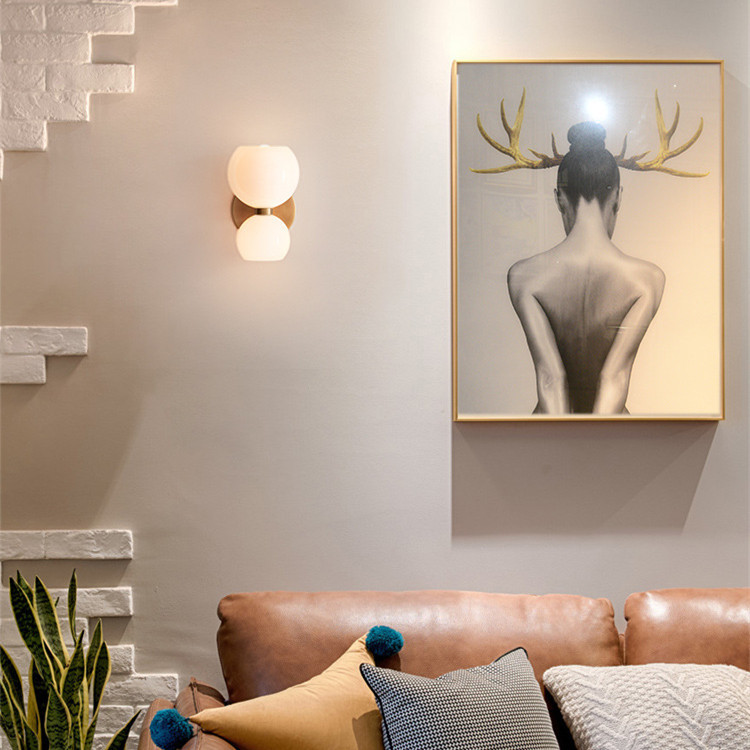 E14 Nordic Glass Art Bedroom Modern Wall Light 140*280mm