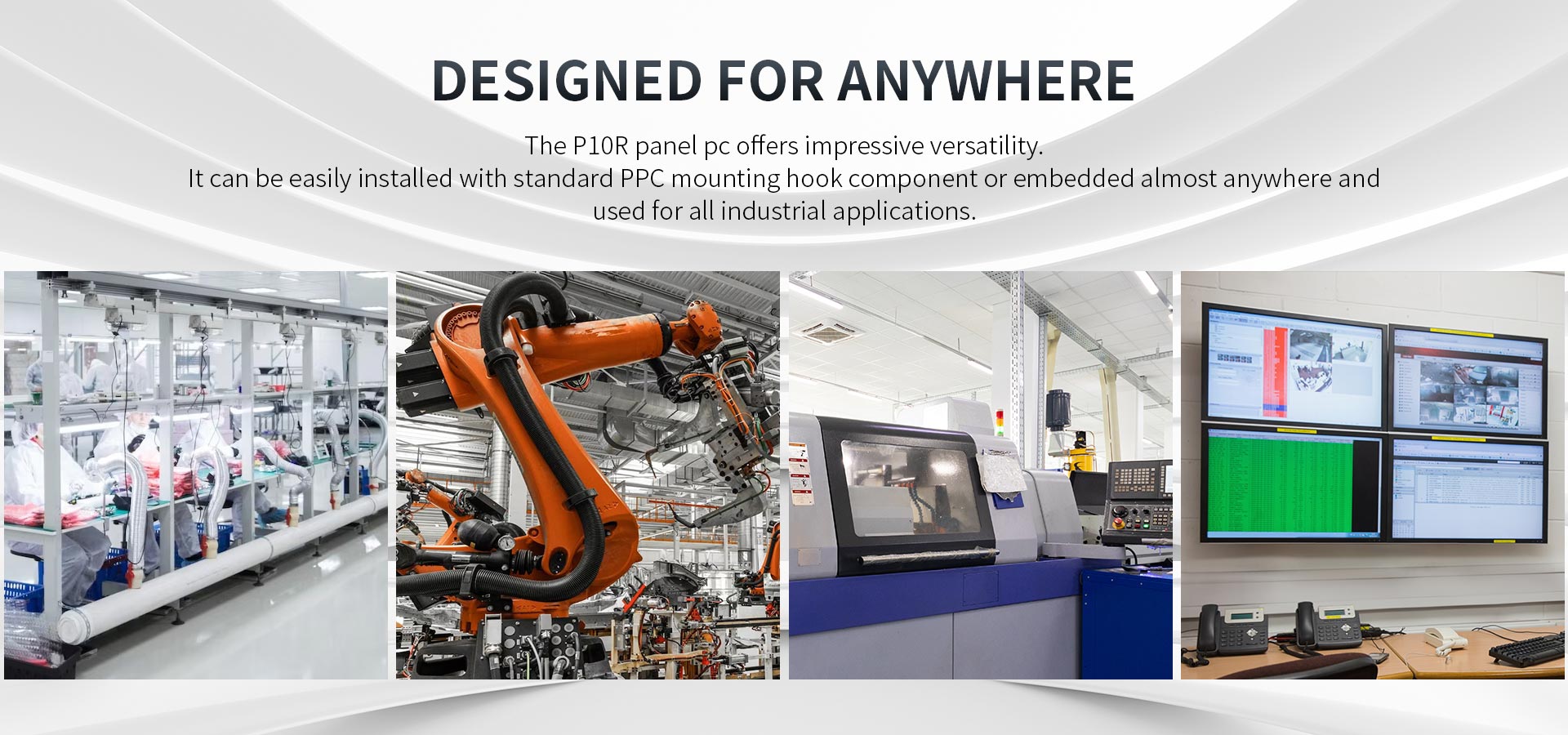 ONERugged P10R Industrial Touch Panel PC 10inch ONERugged P10R Wall Mount All-in-One Computer 4G LTE