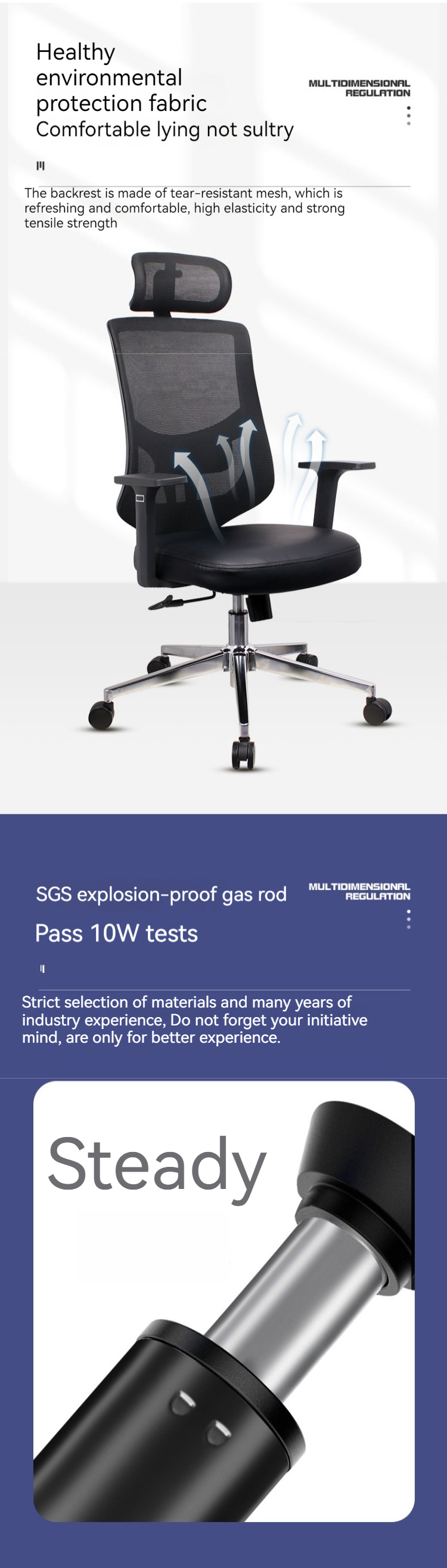CBM 0.33 Home Office Furniture Computer Mesh Chair with Ergonomic Design and Swivel Lift