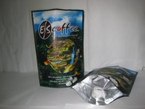 China Coffee k Foil Packaging Bags Printing Stand Up Glossy Finish wholesale