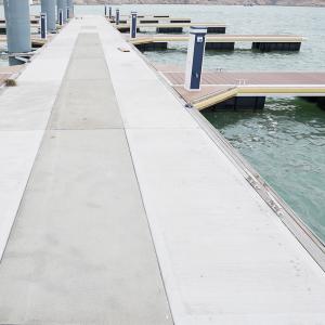 China Lake Pile Cap Floating Bridge / Waterproof Floating Platform Pontoon Bridge wholesale