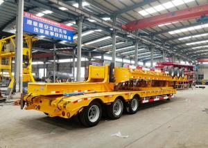 China 3 Axles 50 Tons Low Bed Semi Trailer Cargo Digger Trailer Heavy equipment on sale