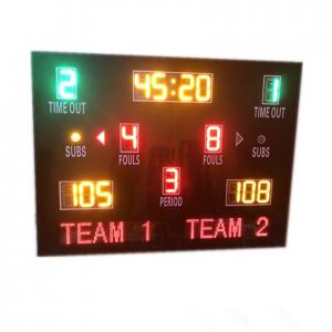 China 12'' Red Wireless Control Baseketball Digital LED Digital Clock With Waterproof Cabinet wholesale