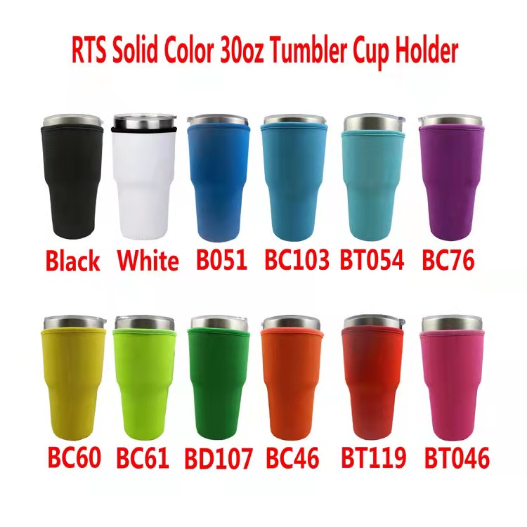 30OZ Tumbler Cup Holder Insulated Silicone RTS Solid Neoprene Cup Sleeves