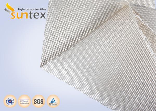 1000C High Temperature Fiberglass Cloth , High Silica Glass Fiber Fabric Fire