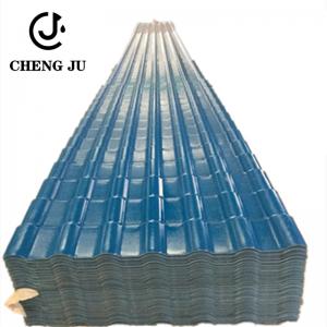 China Resinvilla Plastic Roof Tiles Sheets Bamboo Joint PVC Glazed Tile Deep Blue Color Roof Tiles on sale