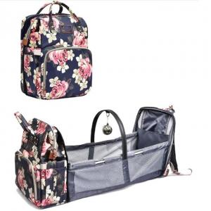 China Portable Folding Diaper Bag Backpack Changing Bed With Mosquito Net Mattress wholesale