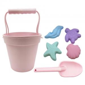 China Children'S Summer Silicone Beach Toy Sandbox Set Bucket Set on sale