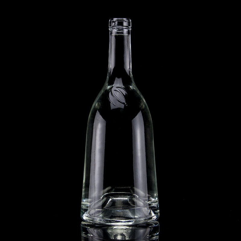 750ml Cut Shape Unique Design Glass Spirits Bottle Manufactured by for Custom Made