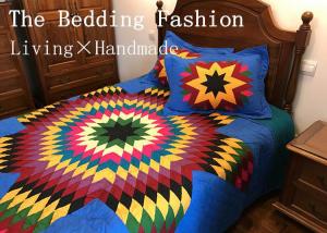 China Geometric Design Handmade Bedding Sets , 100% Cotton Colorful Bedding Sets wholesale