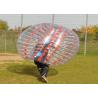 PVC / TPU Outdoor Inflatable Toys , Inflatable Body Bubble Ball Soccer for sale