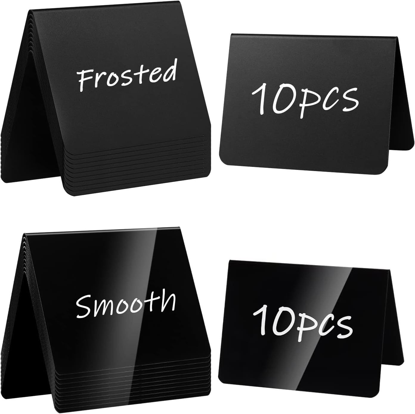 Food Mini Acrylic Sign Holder PVC Small Black Chalk Boards Customizable